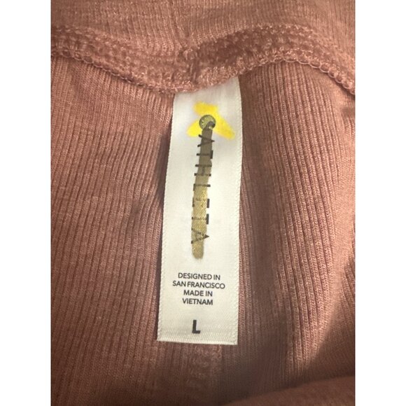 NWT Athleta well rested rib sleep shorts Womens L pink comfy soft relaxed lounge - Picture 6 of 6